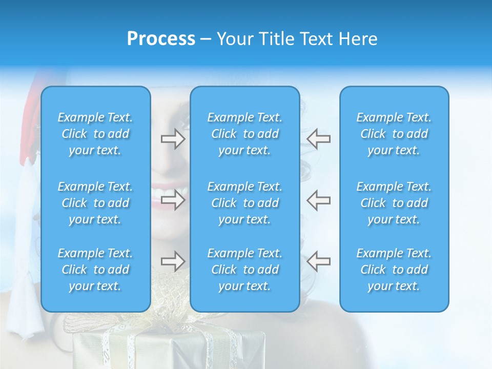 Hair Ribbon Santa PowerPoint Template