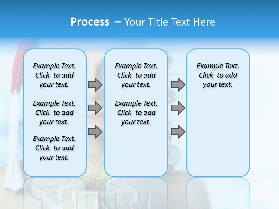 Hair Ribbon Santa PowerPoint Template