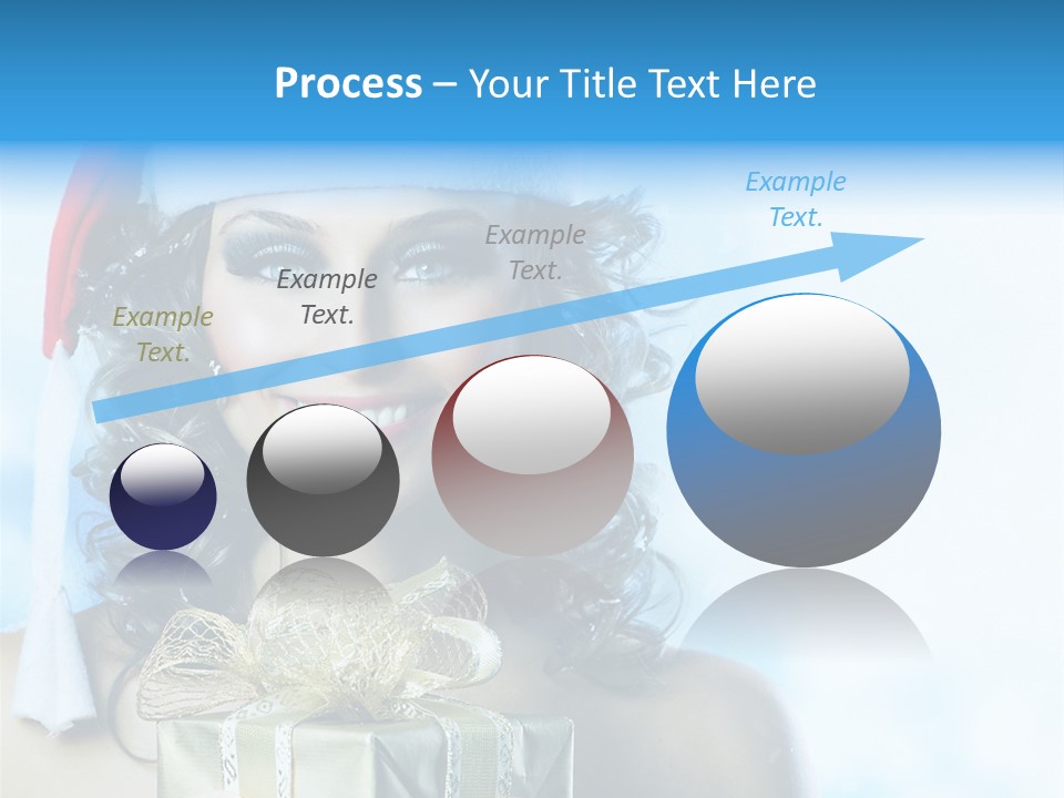 Hair Ribbon Santa PowerPoint Template