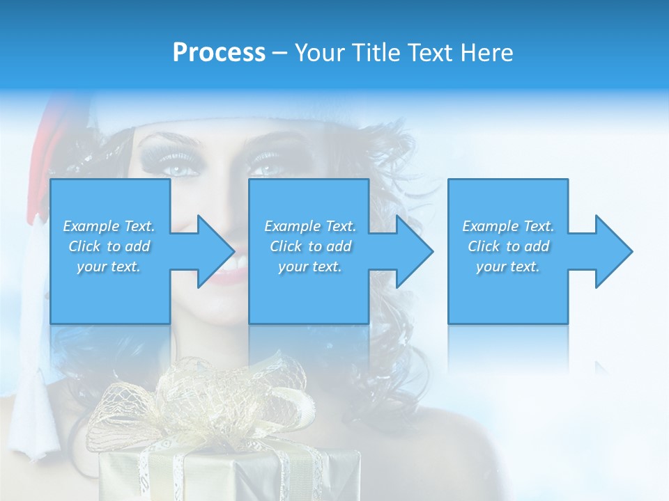 Hair Ribbon Santa PowerPoint Template