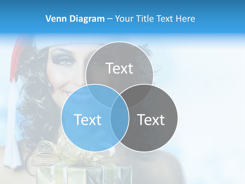 Hair Ribbon Santa PowerPoint Template