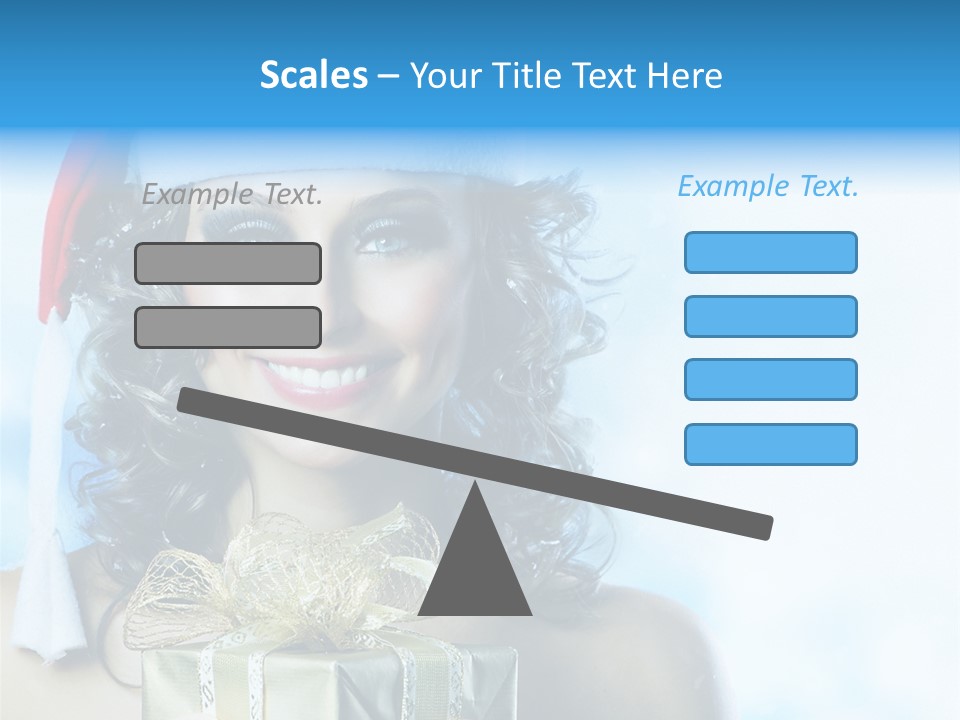 Hair Ribbon Santa PowerPoint Template