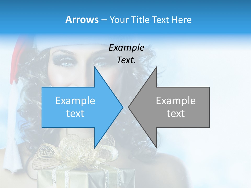 Hair Ribbon Santa PowerPoint Template