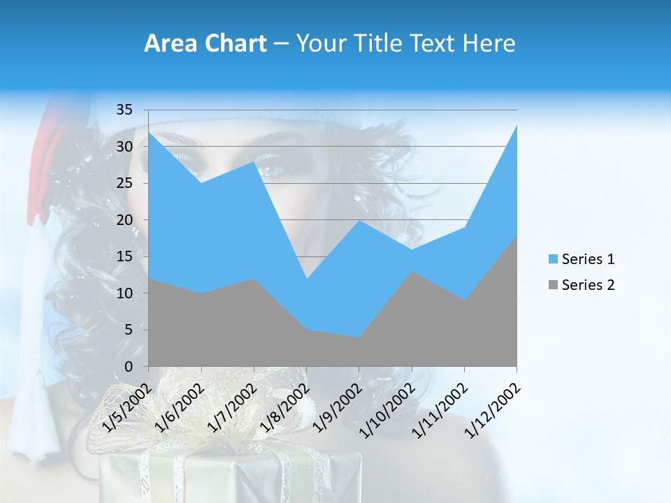 Hair Ribbon Santa PowerPoint Template
