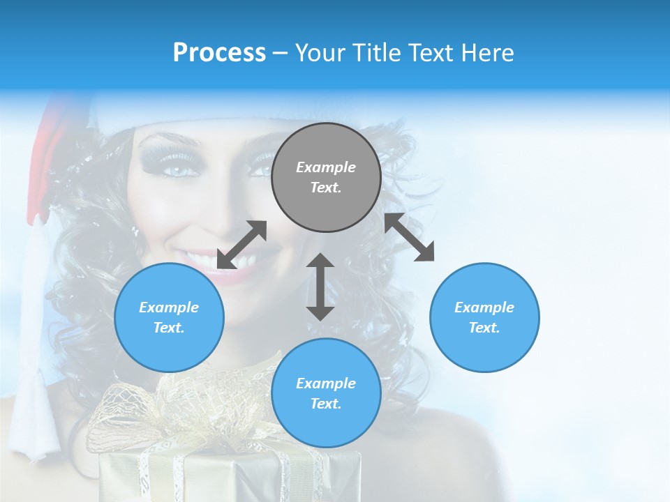 Hair Ribbon Santa PowerPoint Template