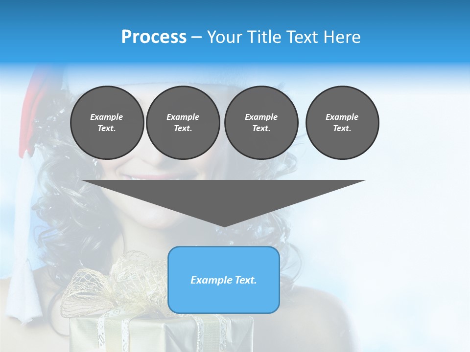 Hair Ribbon Santa PowerPoint Template