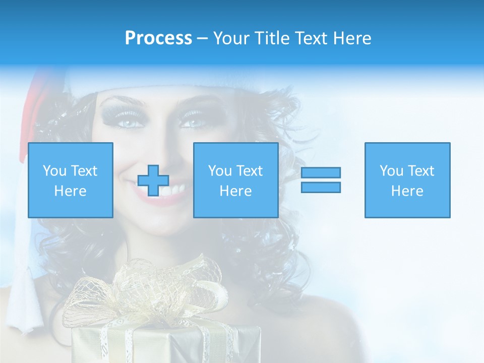 Hair Ribbon Santa PowerPoint Template