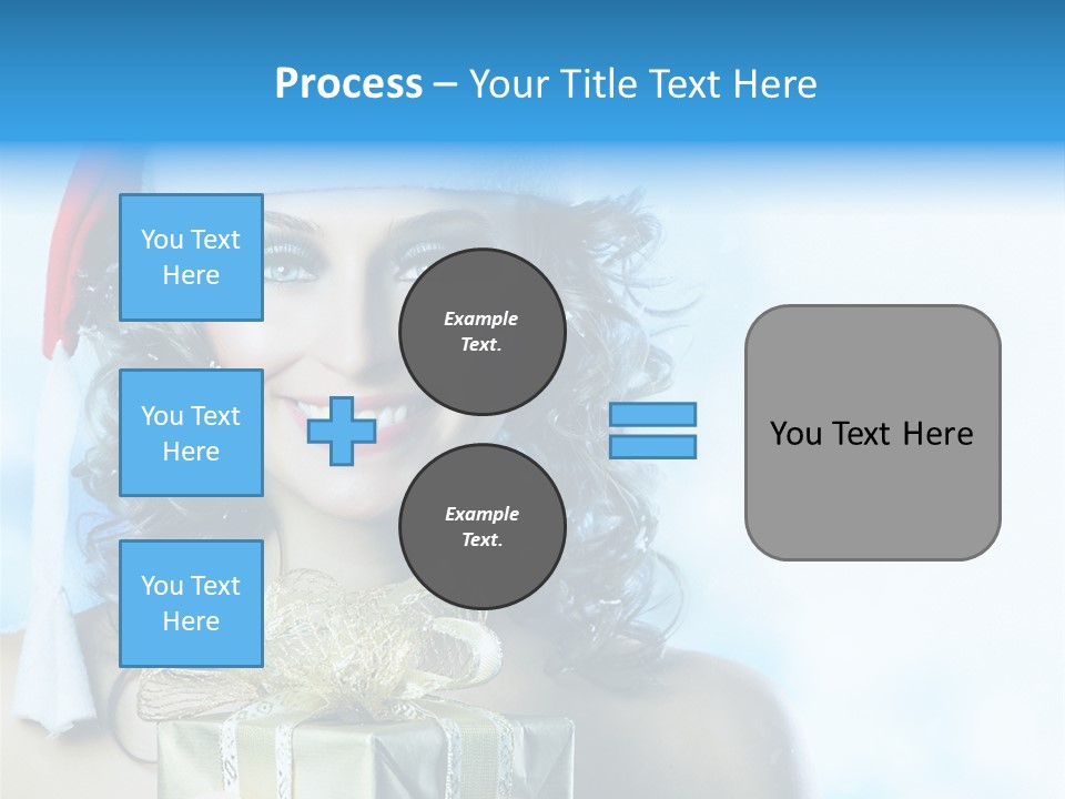 Hair Ribbon Santa PowerPoint Template