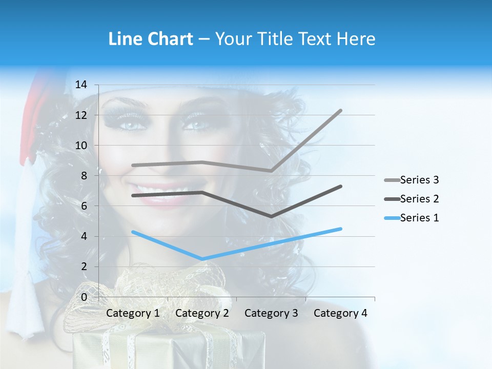 Hair Ribbon Santa PowerPoint Template