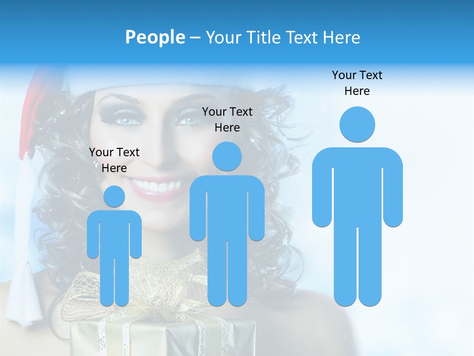 Hair Ribbon Santa PowerPoint Template