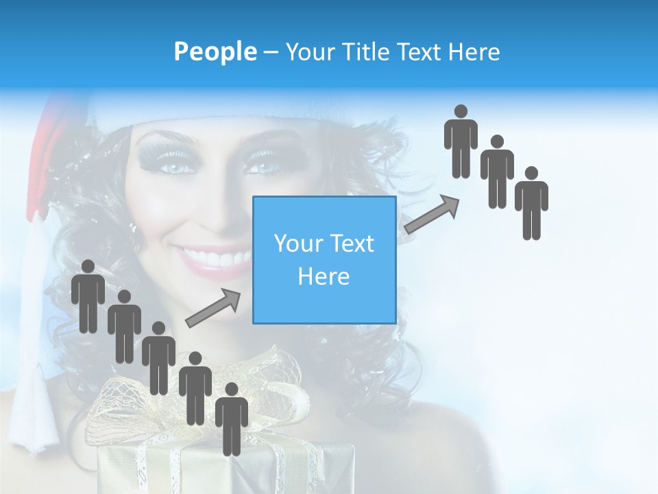 Hair Ribbon Santa PowerPoint Template