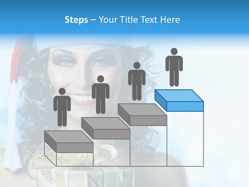 Hair Ribbon Santa PowerPoint Template