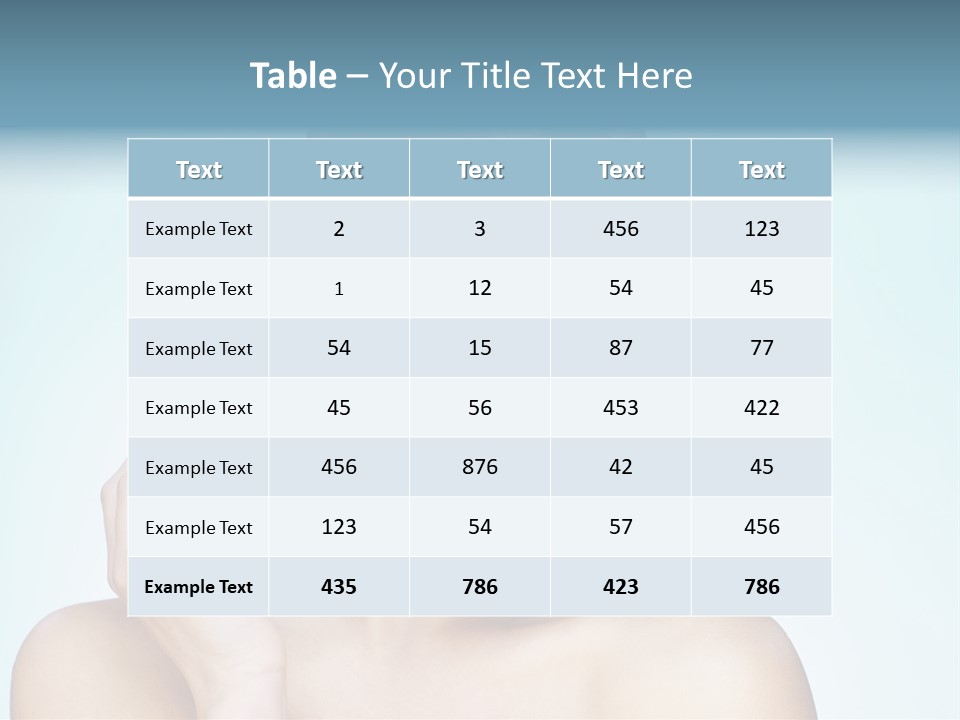 Beauty Young Person PowerPoint Template