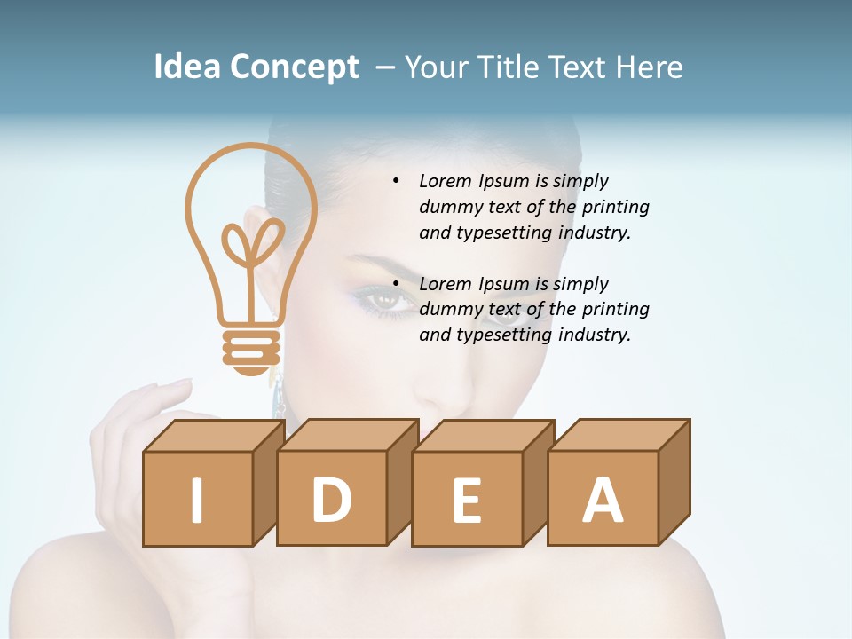 Beauty Young Person PowerPoint Template