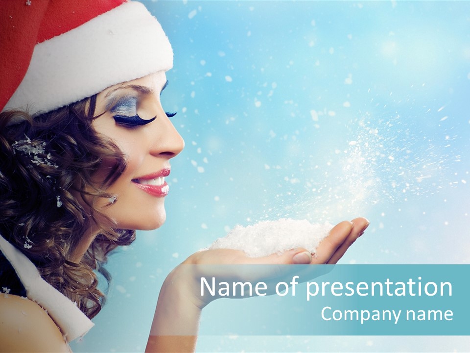 Winter Smile Beauty PowerPoint Template