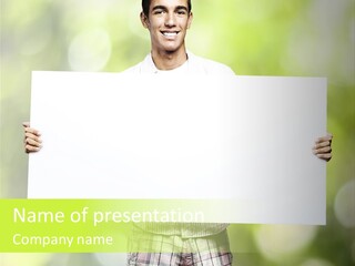 Advert Hold Environment PowerPoint Template