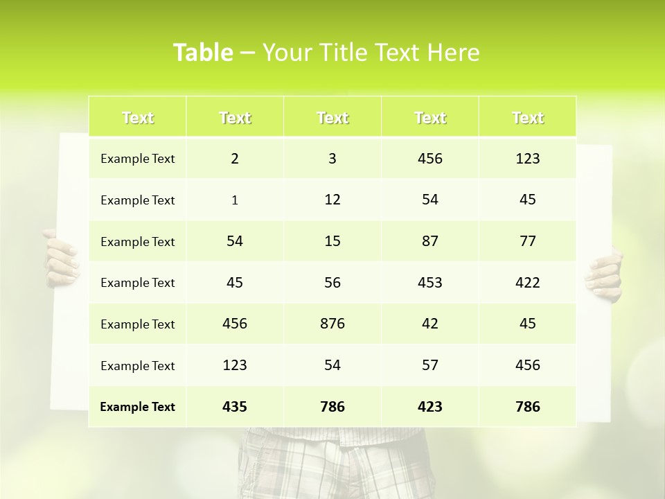 Advert Hold Environment PowerPoint Template