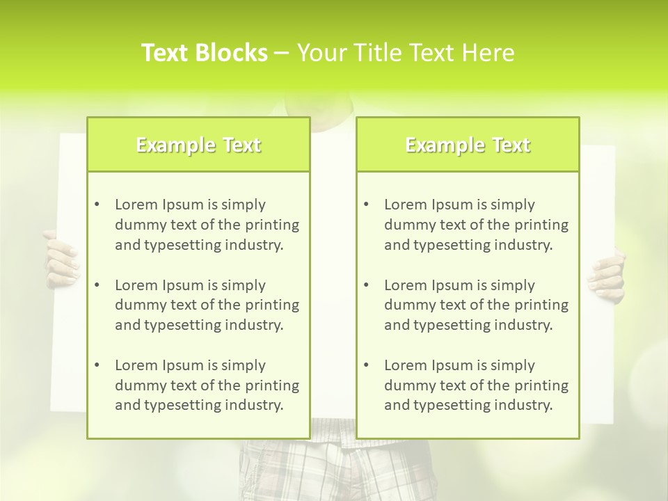 Advert Hold Environment PowerPoint Template