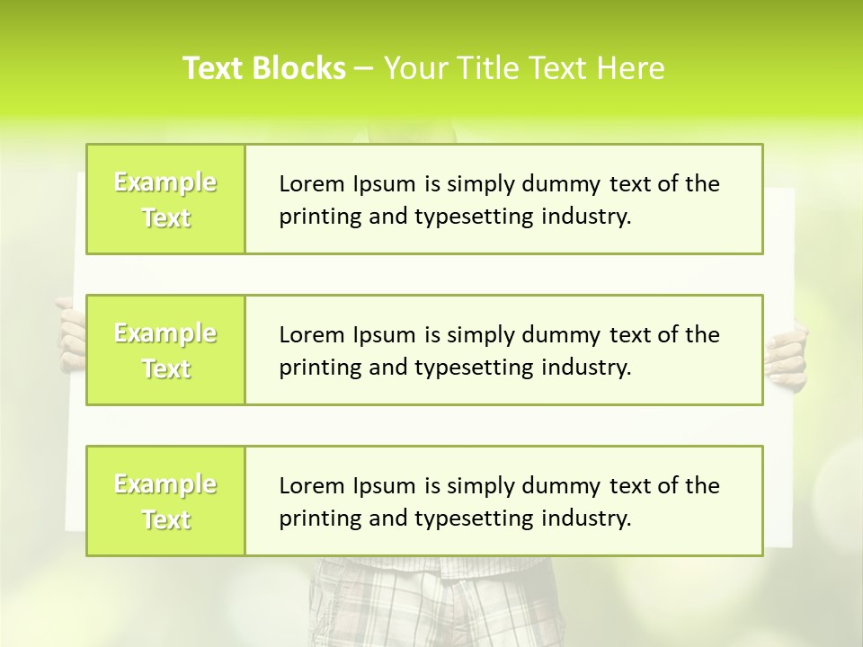 Advert Hold Environment PowerPoint Template