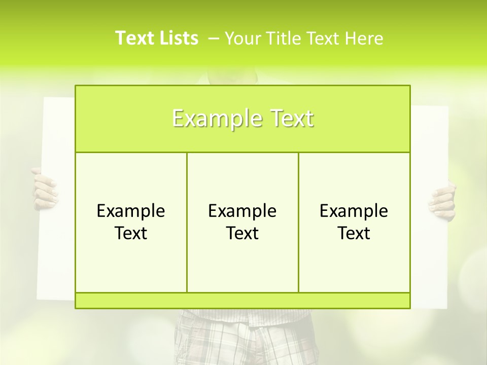 Advert Hold Environment PowerPoint Template