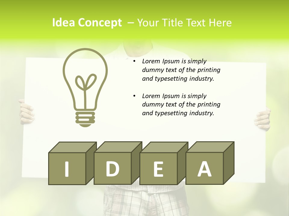 Advert Hold Environment PowerPoint Template