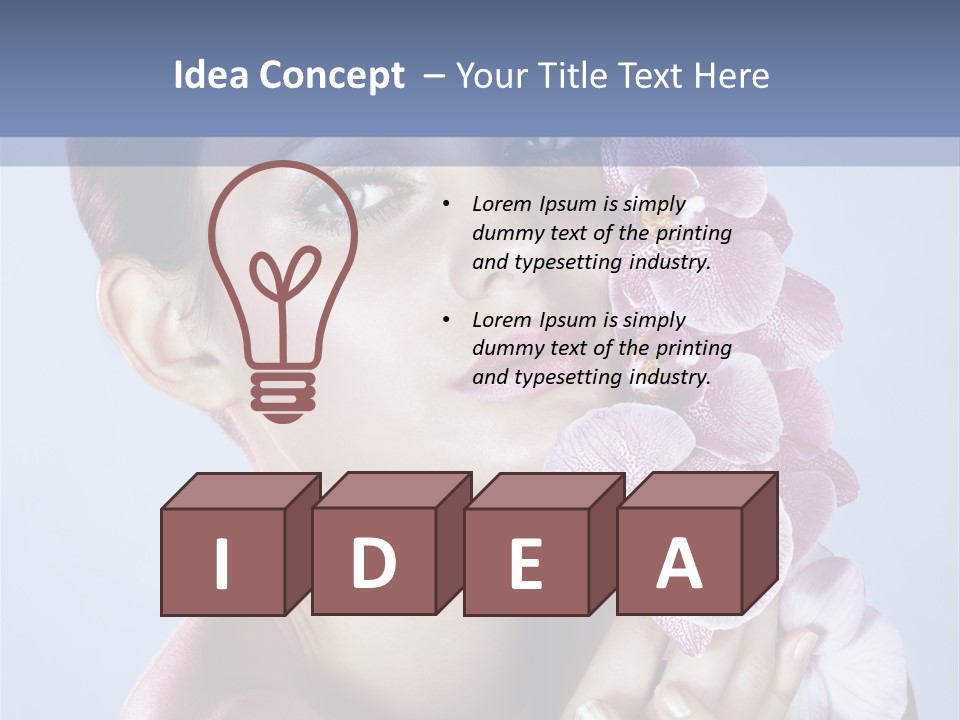 Holding Hand Freshness PowerPoint Template