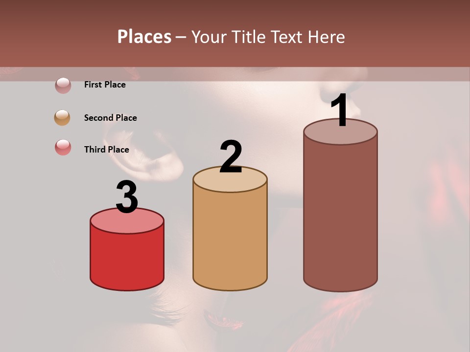 Hair Brunette Elegance PowerPoint Template