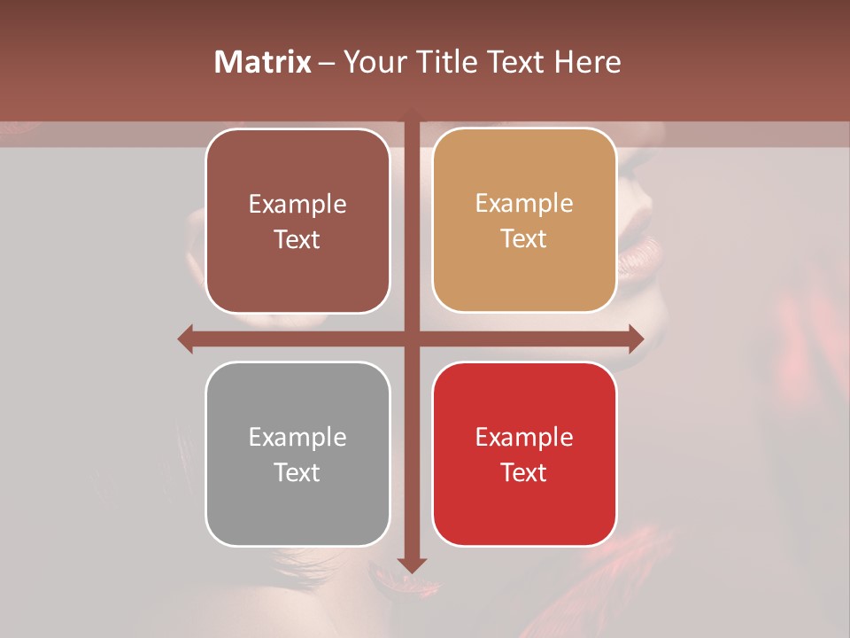 Hair Brunette Elegance PowerPoint Template