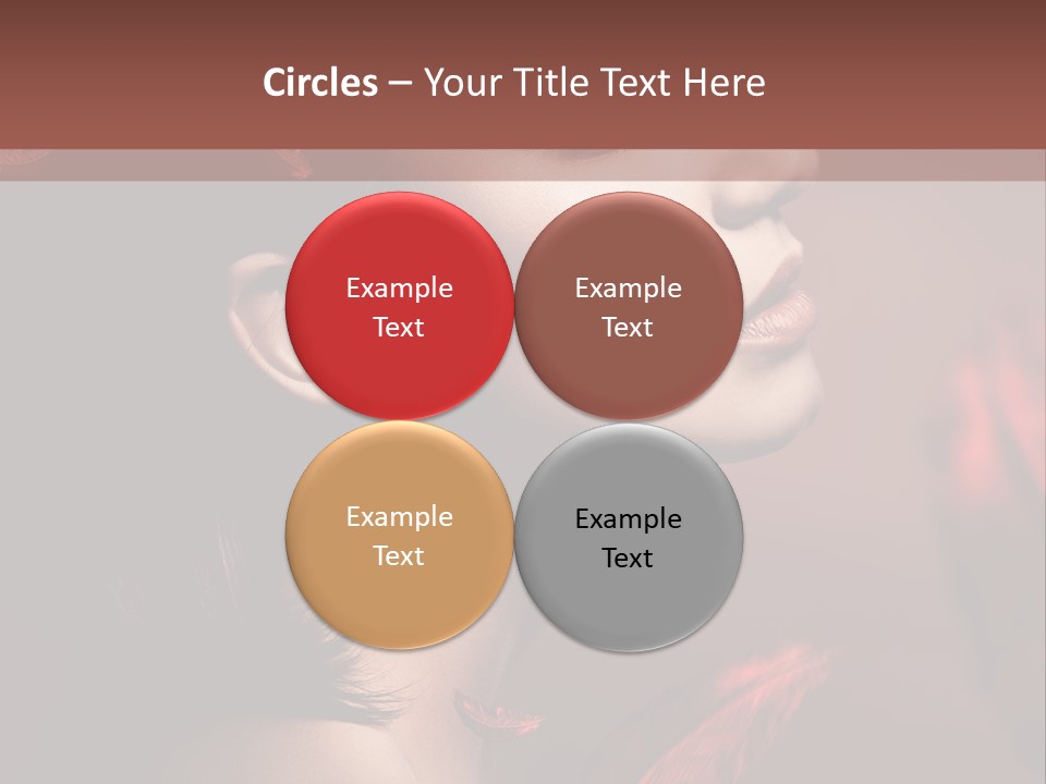 Hair Brunette Elegance PowerPoint Template