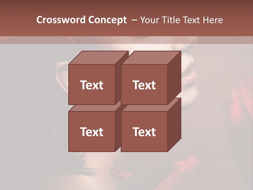 Hair Brunette Elegance PowerPoint Template