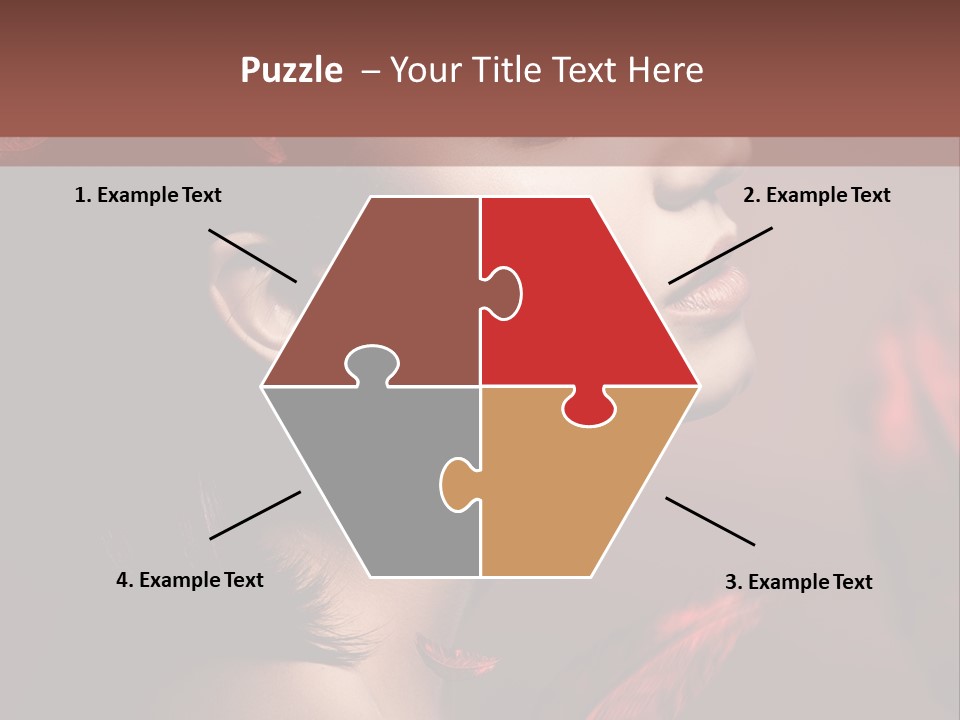 Hair Brunette Elegance PowerPoint Template