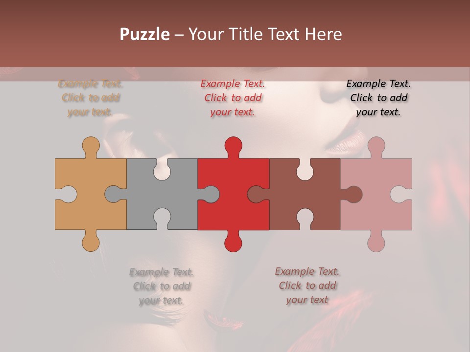 Hair Brunette Elegance PowerPoint Template