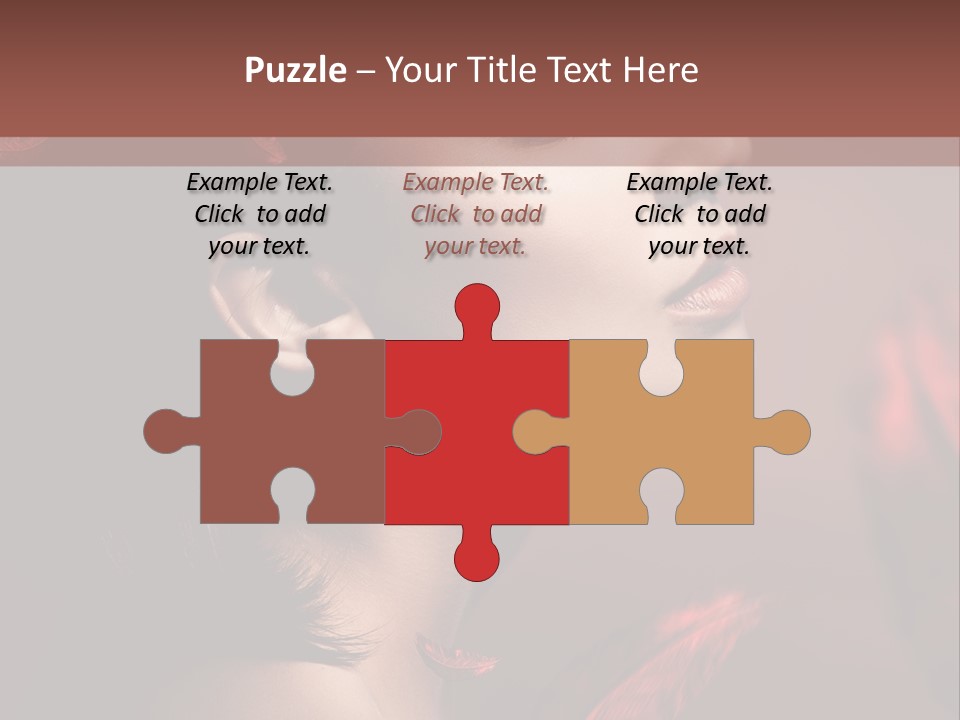 Hair Brunette Elegance PowerPoint Template