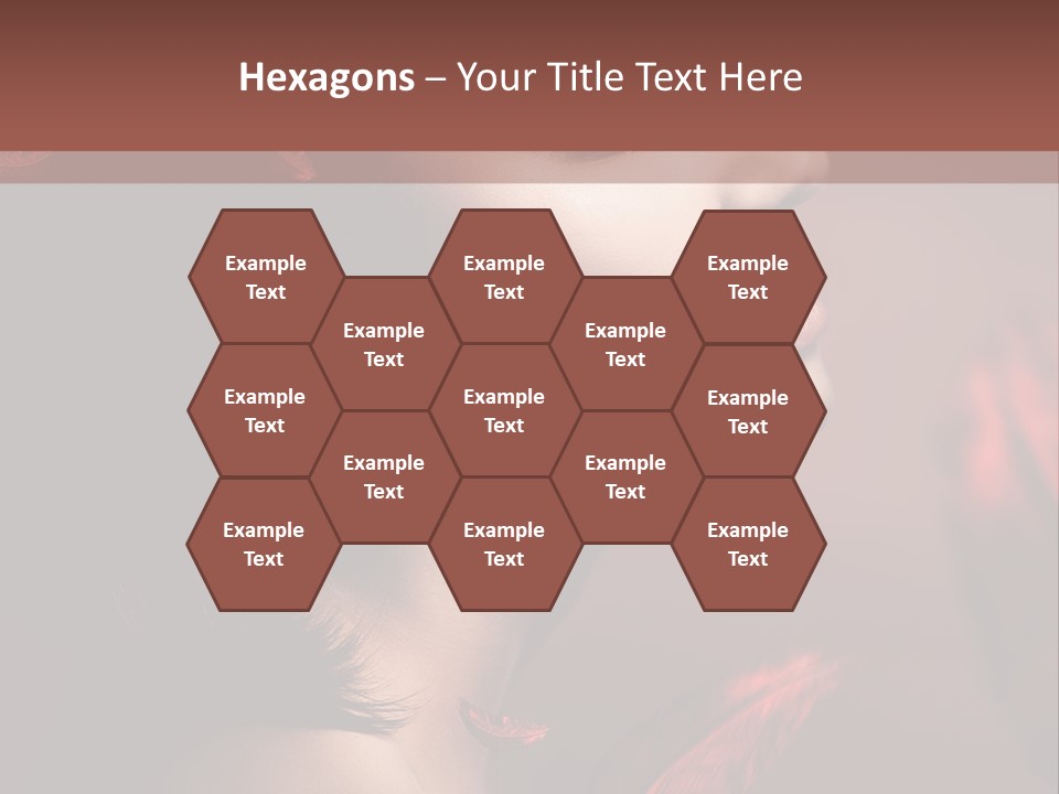 Hair Brunette Elegance PowerPoint Template