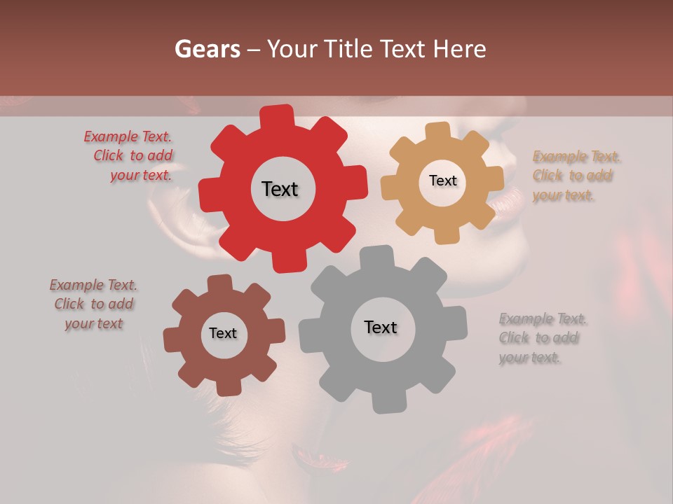 Hair Brunette Elegance PowerPoint Template