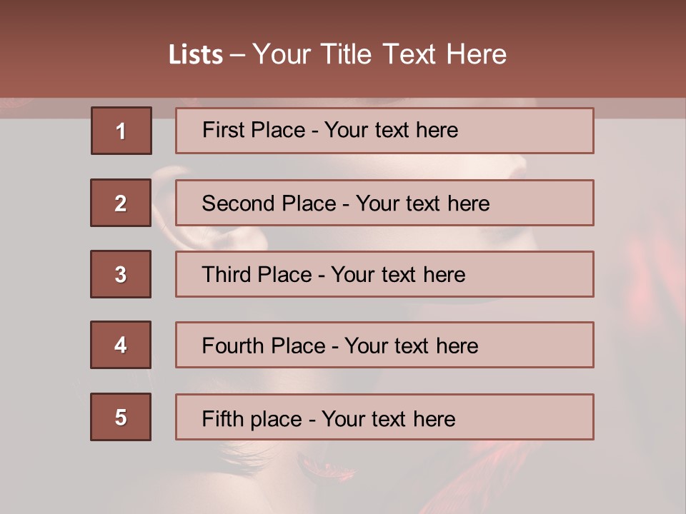 Hair Brunette Elegance PowerPoint Template