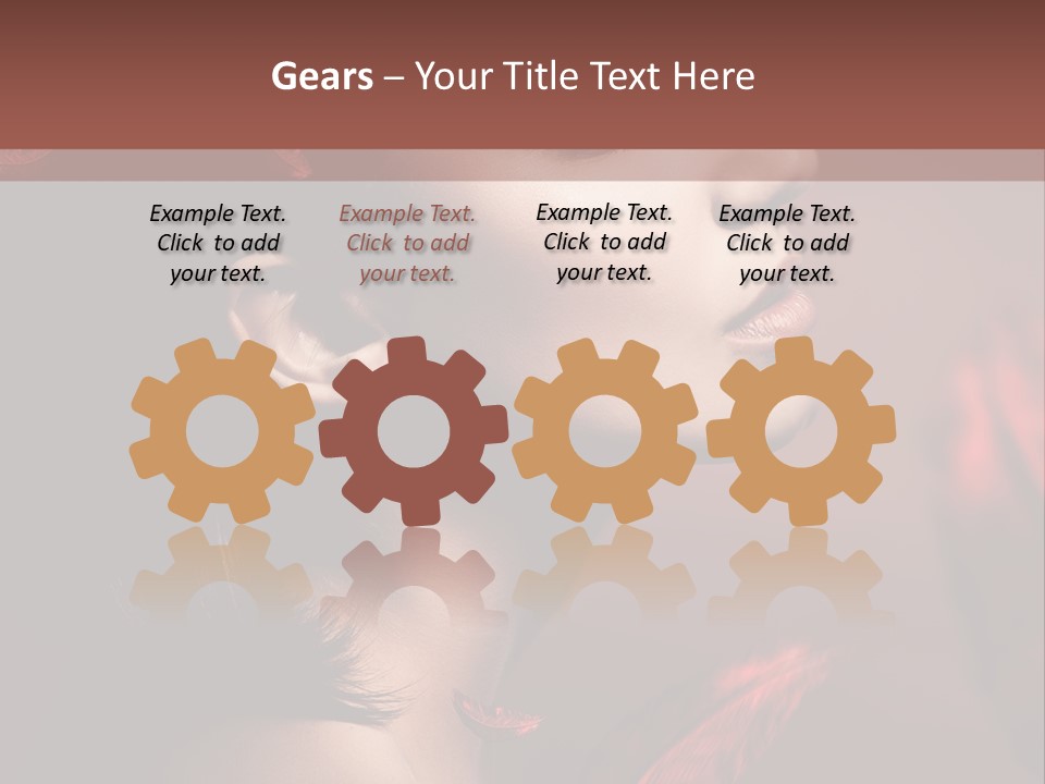 Hair Brunette Elegance PowerPoint Template