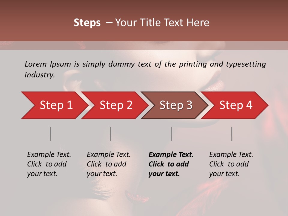 Hair Brunette Elegance PowerPoint Template