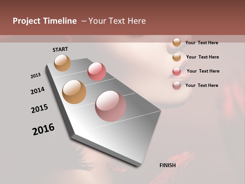 Hair Brunette Elegance PowerPoint Template