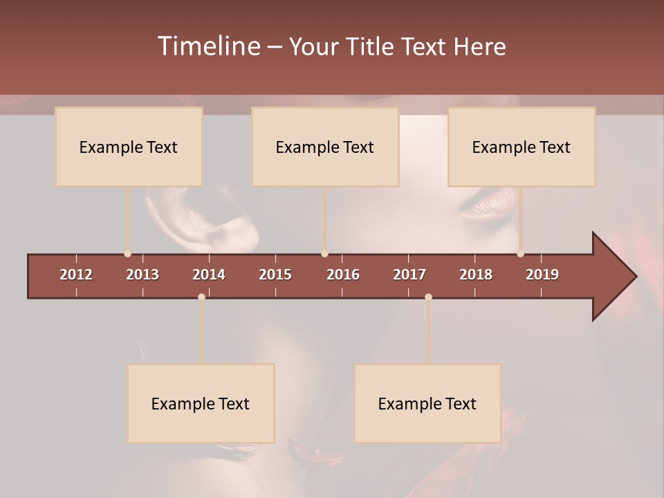 Hair Brunette Elegance PowerPoint Template