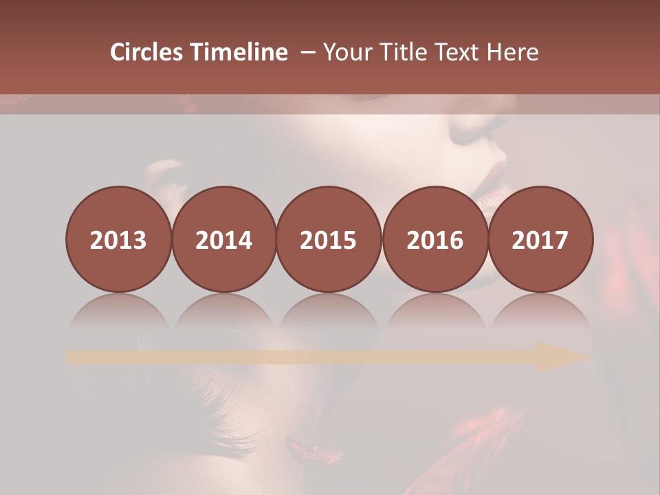 Hair Brunette Elegance PowerPoint Template