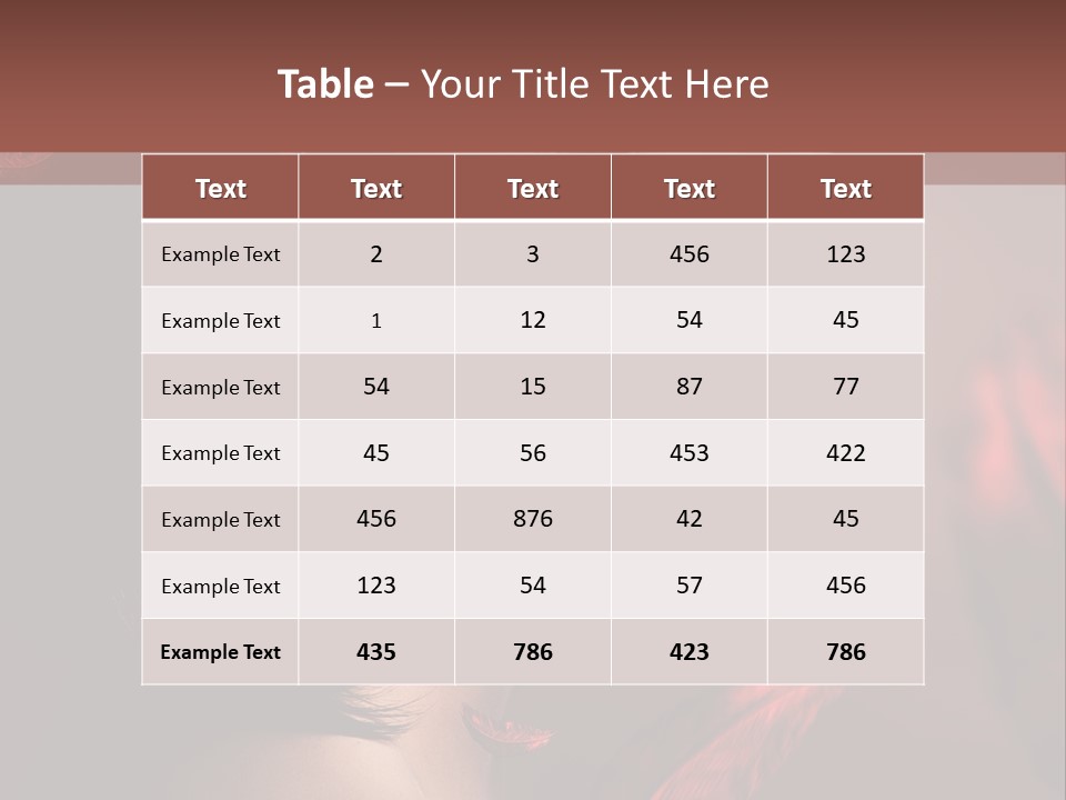 Hair Brunette Elegance PowerPoint Template