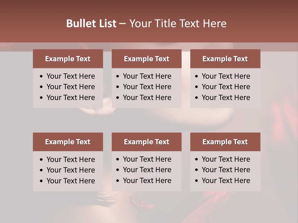 Hair Brunette Elegance PowerPoint Template