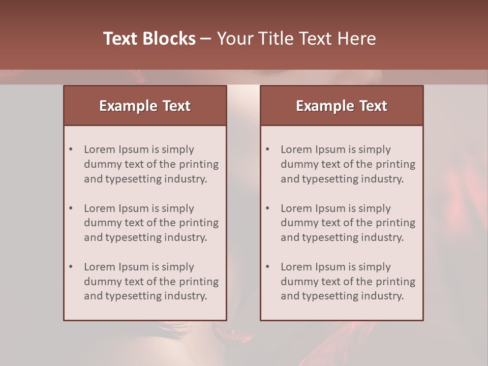 Hair Brunette Elegance PowerPoint Template