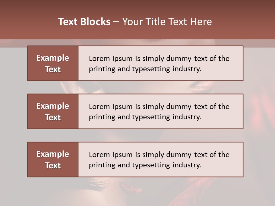 Hair Brunette Elegance PowerPoint Template