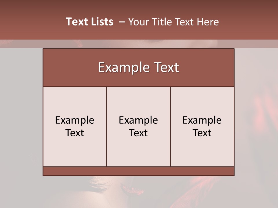 Hair Brunette Elegance PowerPoint Template