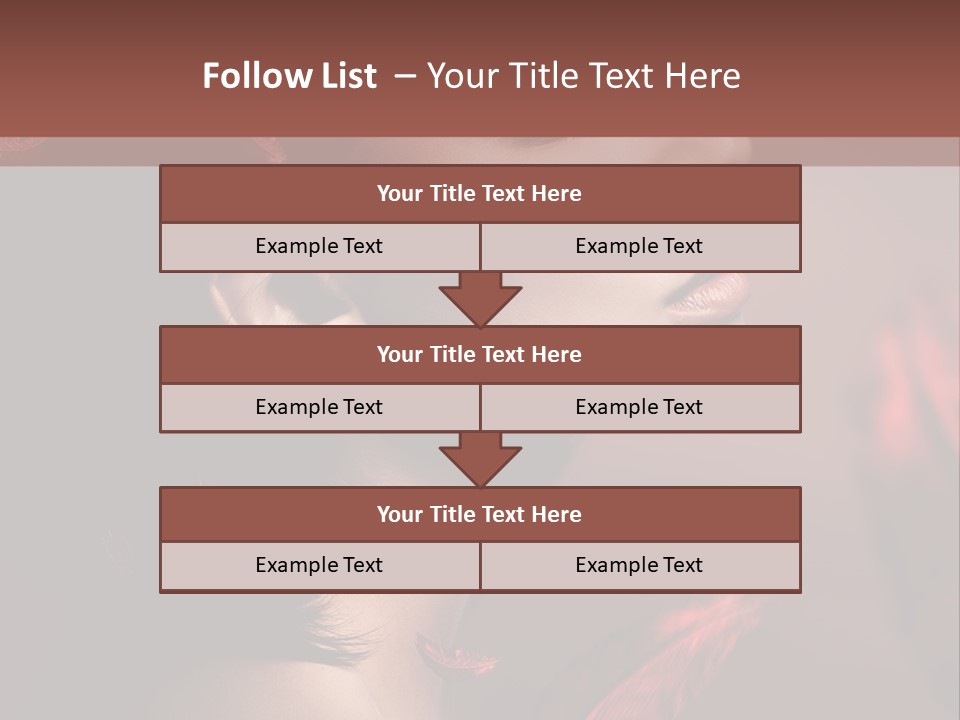 Hair Brunette Elegance PowerPoint Template