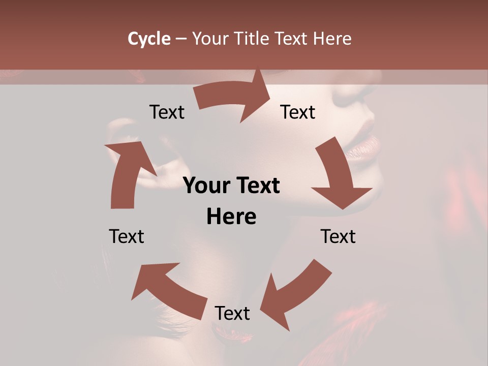 Hair Brunette Elegance PowerPoint Template