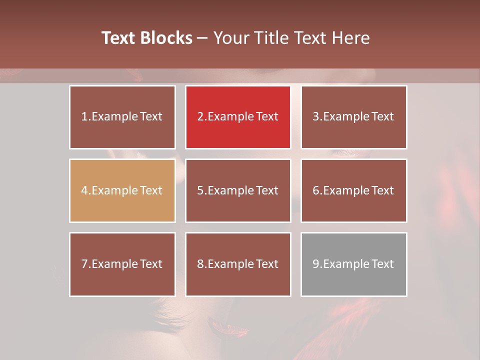 Hair Brunette Elegance PowerPoint Template