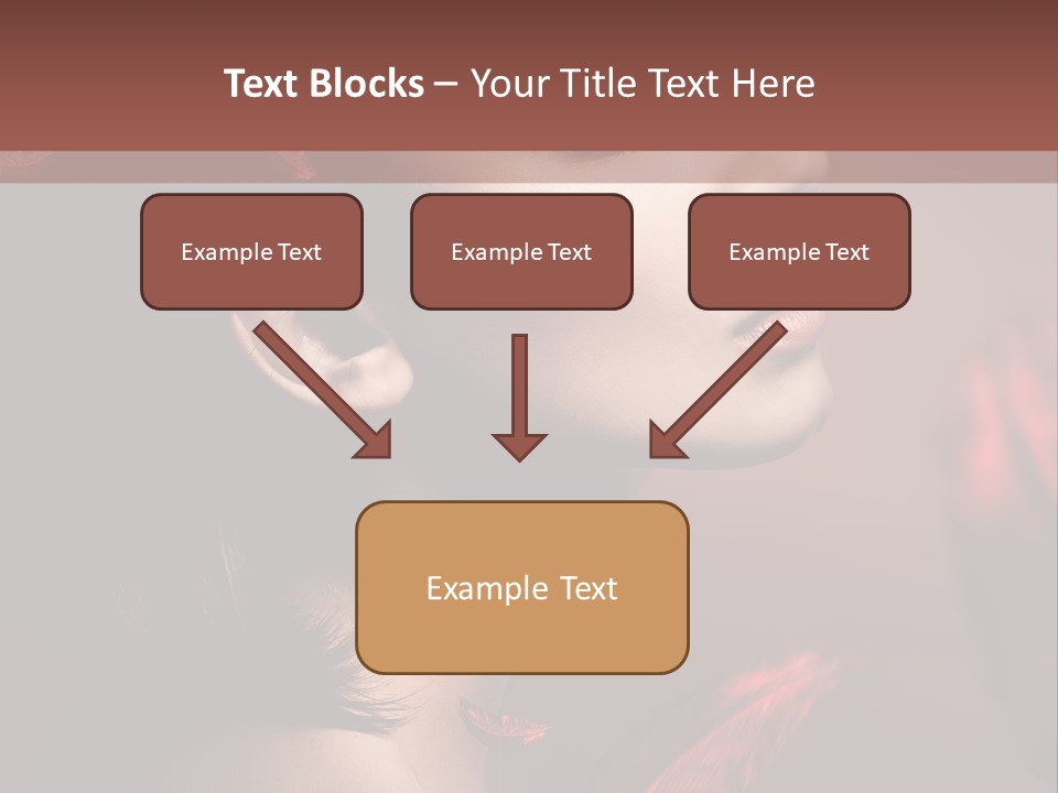 Hair Brunette Elegance PowerPoint Template